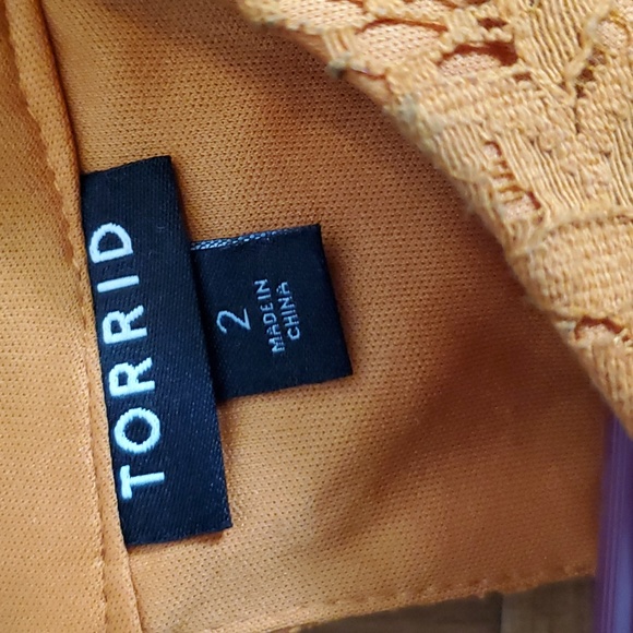 EUC Torrid Rust Orange Sleeveless Button Neck Mini Dress Size 2X 18/20 - Picture 2 of 3